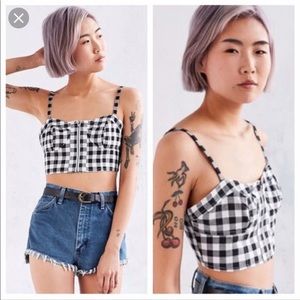UO~ gingham crop top